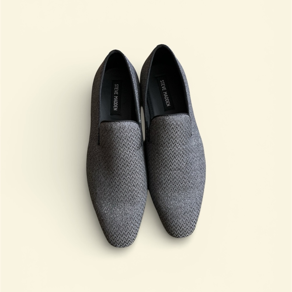 Steve Madden Men’s Charcoal Slip-On Loafers